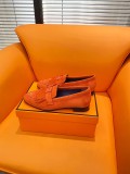 Hermes women's luxury brand casual sports leather tassel loafers with original box