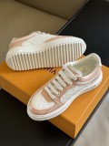 Louis Vuitton women's luxury brand classic thick-soled casual sneakers with original box