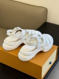 Louis Vuitton women's luxury brand retro sports sandals with original box