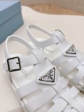 Prada 24 spring and summer new sandals classic triangular buckle pig cage sandals with original original box