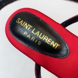 Saint Laurent women's luxury brand flat sandals with original box