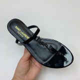 Saint Laurent women's luxury brand flat sandals with original box