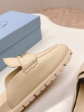 Prada new spring and summer sandals triangle buckle bread half slippers with original original box