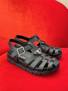 Prada women's luxury brand 2024 spring and summer Roman sandals with original box