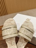 Dior women's luxury brand spring and summer new upgraded embroidered slippers with original box