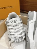 Louis Vuitton men's and women's luxury brand casual sneakers with original box