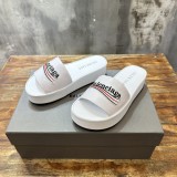 Balenciaga couple's luxury brand thick-soled embroidered slippers with original box