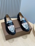 Burberry men's luxury brand casual loafers with original box