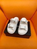 Chanel women's luxury brand classic versatile sandals beach shoes with original box