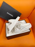 Chanel women's luxury brand classic versatile sandals beach shoes with original box