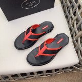 Prada men's new luxury brand leather sandals slippers with original box