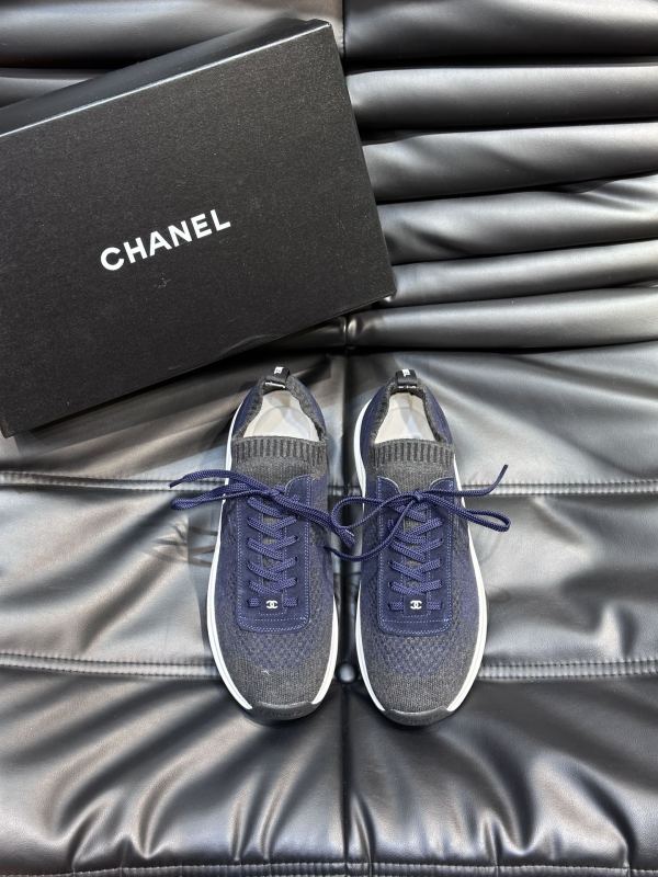 Chanel men's luxury brand all-in-one fly-woven classic jogging shoes, casual shoes, sports shoes with original box