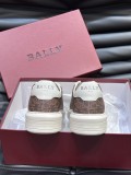 Bally men's luxury brand logo printed leather fashion sneakers with original box