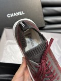 Chanel men's luxury brand all-in-one fly-woven classic jogging shoes, casual shoes, sports shoes with original box