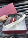 Bally men's luxury brand logo printed leather fashion sneakers with original box