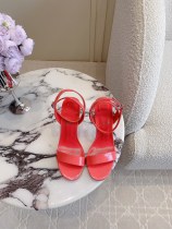 Christian Louboutin women's luxury brand new red-soled high-heeled sandals with original box