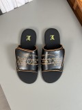 Louis Vuitton men's luxury brand leather outsole sandals with original box