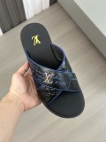 Louis Vuitton men's luxury brand leather outsole sandals with original box