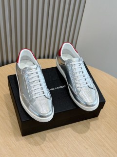 Saint Laurent men's luxury brand low-top lace-up sneakers with original box