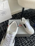 Prada men's and women's luxury brand white shoes casual sports shoes with original box