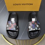 Louis Vuitton men's luxury brand summer high-end boutique classic series casual loose and comfortable slippers with original box