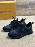 Louis Vuitton men's luxury brand knitted classic elegant fashion sneakers with original box