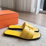 Hermes 2024 new women's luxury brand spring and summer transparent breathable comfortable slippers with original box