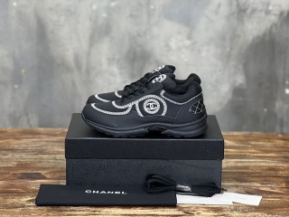 Chanel women's luxury brand panda color breathable super spring and summer classic casual sports shoes with original box