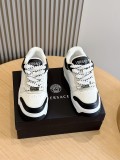 Versace men's luxury brand leather thick-soled sneakers with original box