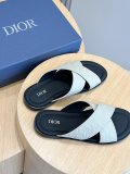 Dior men's luxury brand summer new casual comfortable leather slippers with original box