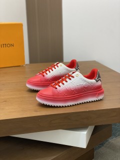 Louis Vuitton luxury brand high-end quality imported calfskin casual sneakers for men and women with original box