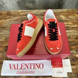 Valentino men's and women's luxury brand rivet couple's casual sports shoes with original box