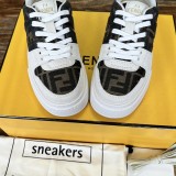 Fendi men's and women's luxury brand top version classic FF pattern new thick-soled sports sneakers with original box