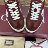 Gucci men's and women's luxury brand latest model Gucci shoes Double G leather with three-dimensional Gucci lettering casual sports shoes with original box