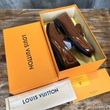 Louis Vuitton men's luxury brand casual comfortable simple classic casual loafers with original box