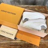 Louis Vuitton men's luxury brand Italian imported cowhide high quality embossed carved comfortable casual sports shoes with original box