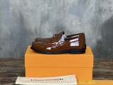 Louis Vuitton men's luxury brand casual comfortable simple classic casual loafers with original box