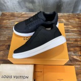 Louis Vuitton men's luxury brand Italian imported cowhide high quality embossed carved comfortable casual sports shoes with original box