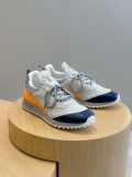 Louis Vuitton men's luxury brand outlines the trend of imported flying woven casual sports shoes with original box