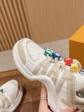 Louis Vuitton women's luxury brand new color matching daily wear super eye-catching light and comfortable to wear super slim classic versatile casual sports shoes dad shoes with original box