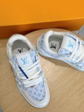 Louis Vuitton Men's Luxury Brand Mesh Embossed Grained Leather Vintage Basketball Shoes Casual Sports Shoes With Original Box