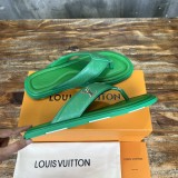 Louis Vuitton men's luxury brand latest beach flip-flops casual sandals with original box