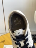 Fendi men's and women's luxury brand classic leather surface retro design comfortable and versatile sneakers casual sports shoes with original box