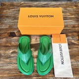 Louis Vuitton men's luxury brand latest beach flip-flops casual sandals with original box