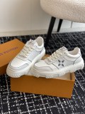 Louis Vuitton men's luxury brand spring and summer new white shoes casual shoes sports shoes with original box