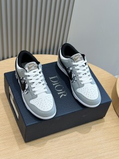 Dior men's luxury brand collaboration top quality casual sneakers with original box