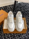 Louis Vuitton men's luxury brand spring and summer new white shoes casual shoes sports shoes with original box