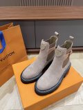 Louis Vuitton luxury brand new women's shoes fashion classic ankle boots with original box