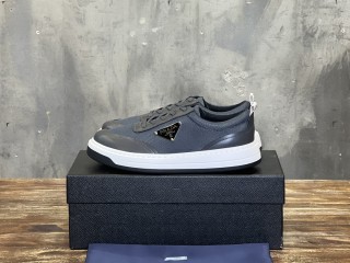 Prada men's luxury brand high-end quality versatile fashion casual sports shoes with original box