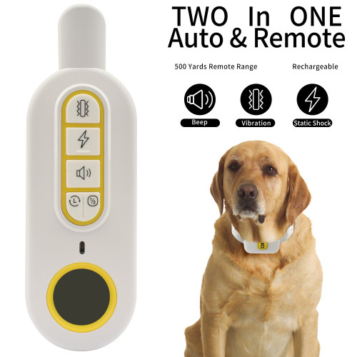animoul Dog Training Collar with Remote, Rechargeable, Waterproof, Shock Collar for Dog 3 Training Modes, Beep Vibration, Pet Protection, for Small Medium Large Dogs, Up to 500m Remote Range